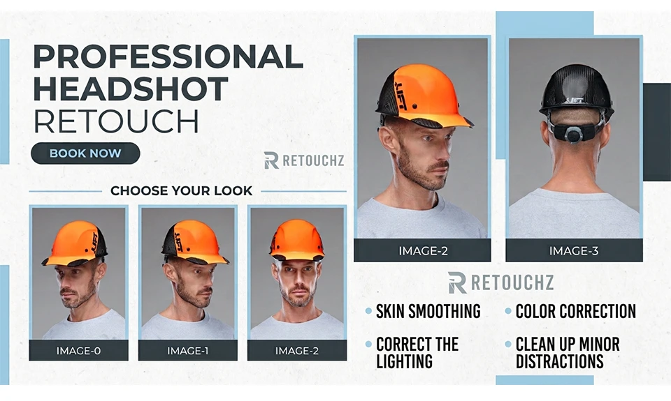 Professional portrait headshot editing service Professional headshot retouching and portrait editing